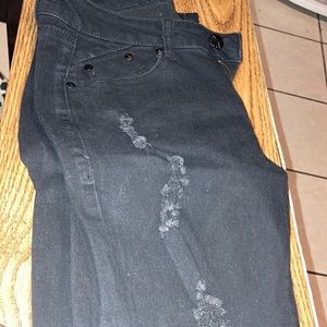 Black ripped jeans-U.W.D